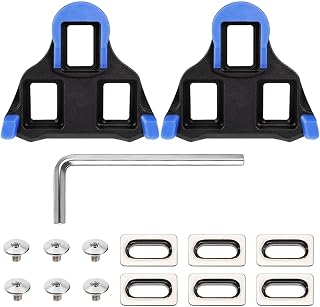 SPD-SL Cleats, Compatible with Shimano Bicycle Pedal Shims SH10/SH11/SH12 Shoes Bicycle Plates Non-Slip 0° Foot Wedge for Bikes Road Racing Indoor Apartment - Image 1
