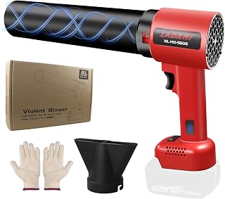 Souffleur à feuilles sans fil pour Makita 18-21 V, pour Einhell, Bosch, vitesse d'air 52 m/s, 4 niveaux réglables, souffleur électrique portable pour jardin, feuilles, poussière et neige (sans - Image 1