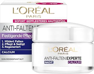 L'Oréal Paris Lot de 1 crème pour Le Visage Anti-Rides Experte 55+ Crème de Nuit pour Les Femmes à partir de 55 Ans au Calcium 1 x 50 ML - Image 1