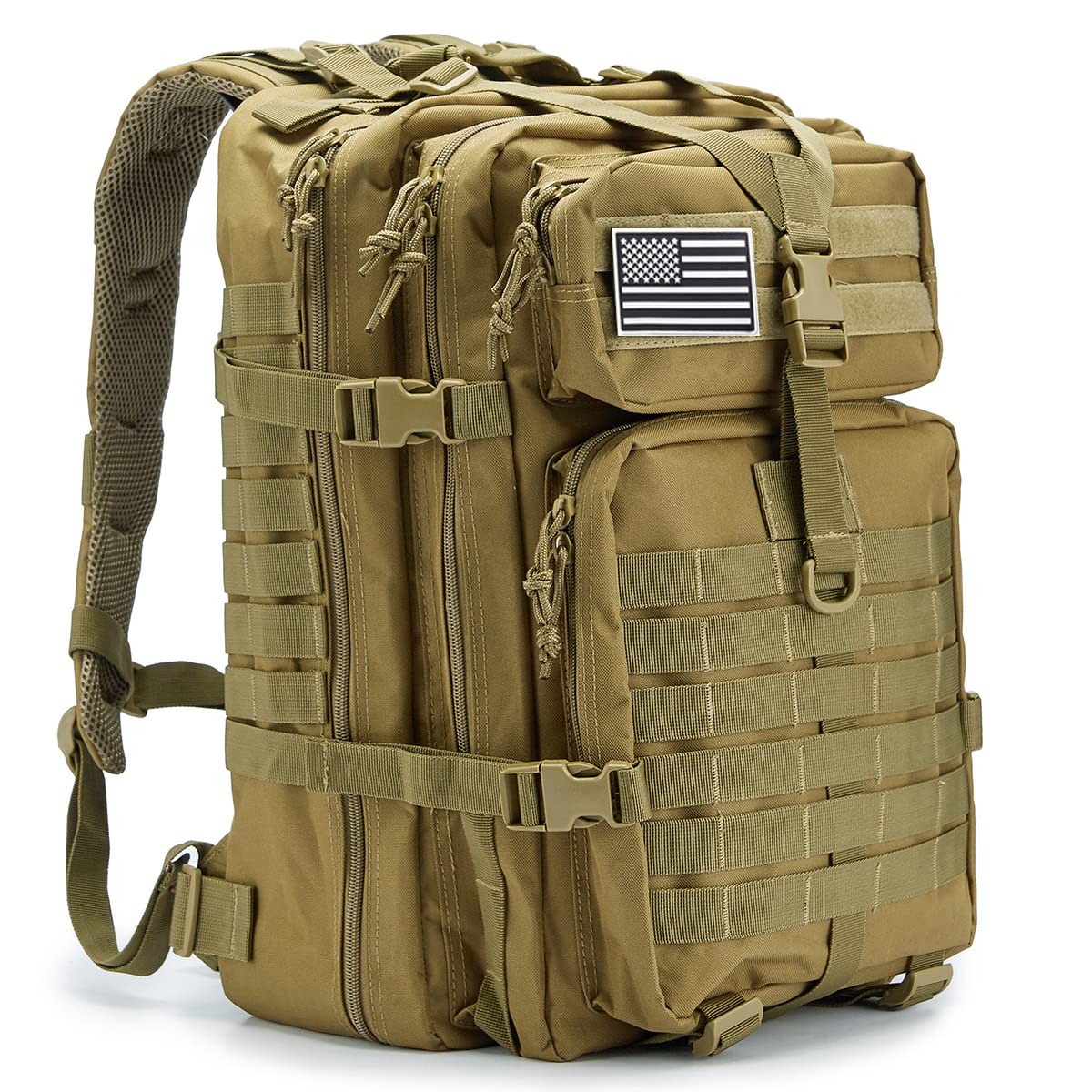 QT&QY 45L Military Tactical Backpack for Men Camping Hiking Trekking Molle Survival Backpack 3 Day Assault Pack - Image 1