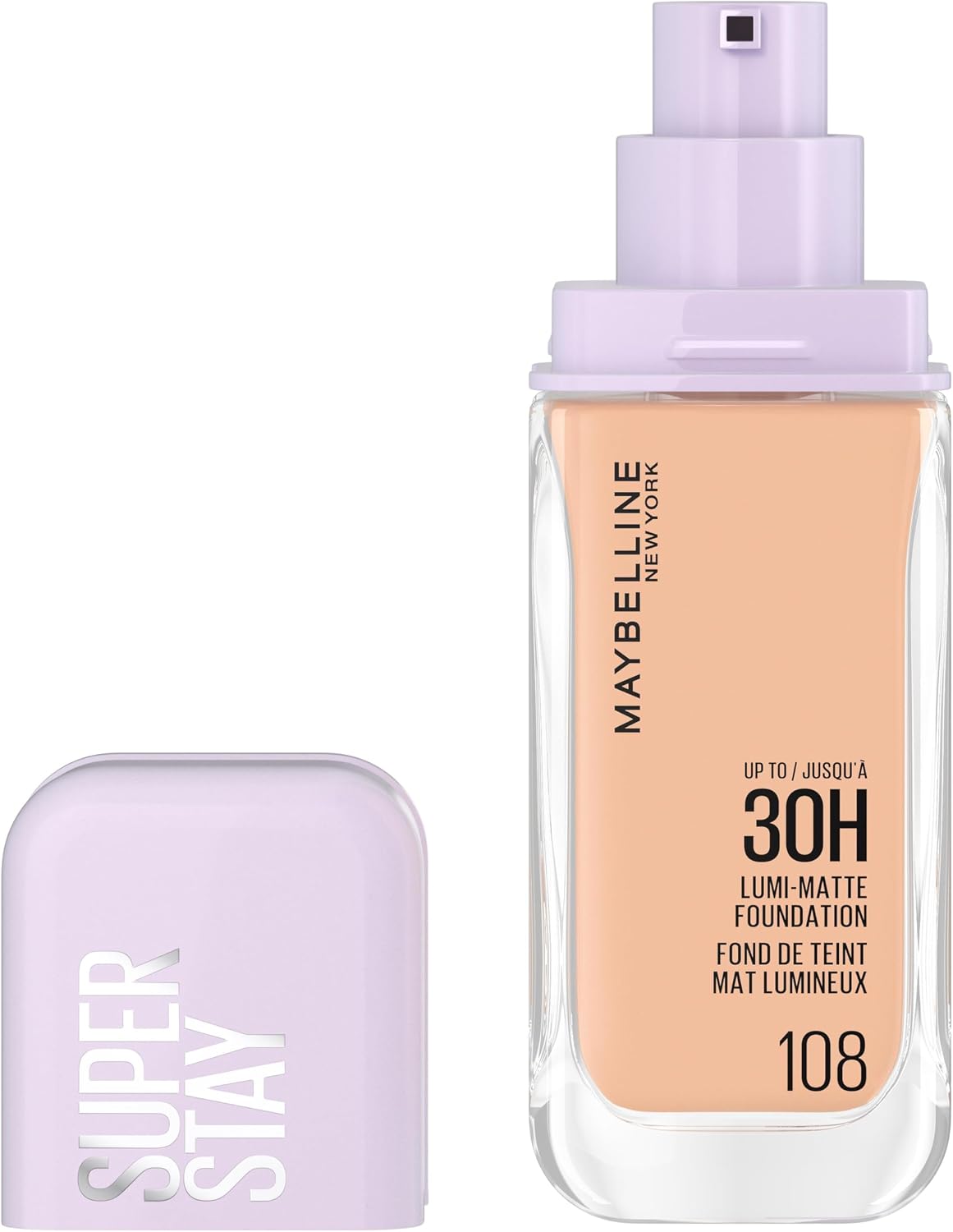 Maybelline New York Long-Lasting Liquid Foundation - Ultra-Resistant - Luminous Matte Finish - Enriched with Amino Acids - All Skin Types - Superstay 30H Lumi-Matte - Shade : 110 - 35 ml - Image 1