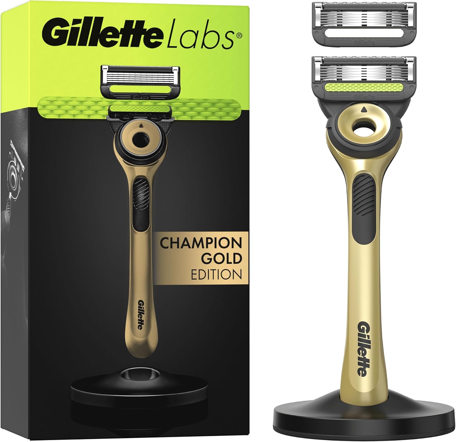 Gillette Labs Men's Razor, Limited Edition with Exfoliating Bar, Cleans Skin Before Blades, 5 Sharp Blades For Close Shave, With Refills - Image 1