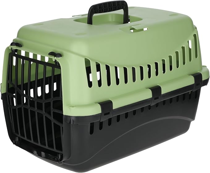 Kerbl Transport Box for Dogs 45 x 30 x 30 cm Green/Dark Grey - Image 1