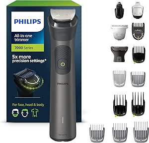 Philips Multigroom Series 7000 All-in-one trimmer equipped with 15 face, head and body combs, and 26 cutting heights (0.5 to 20mm) for ultimate precision (MG7950/15) - Image 1