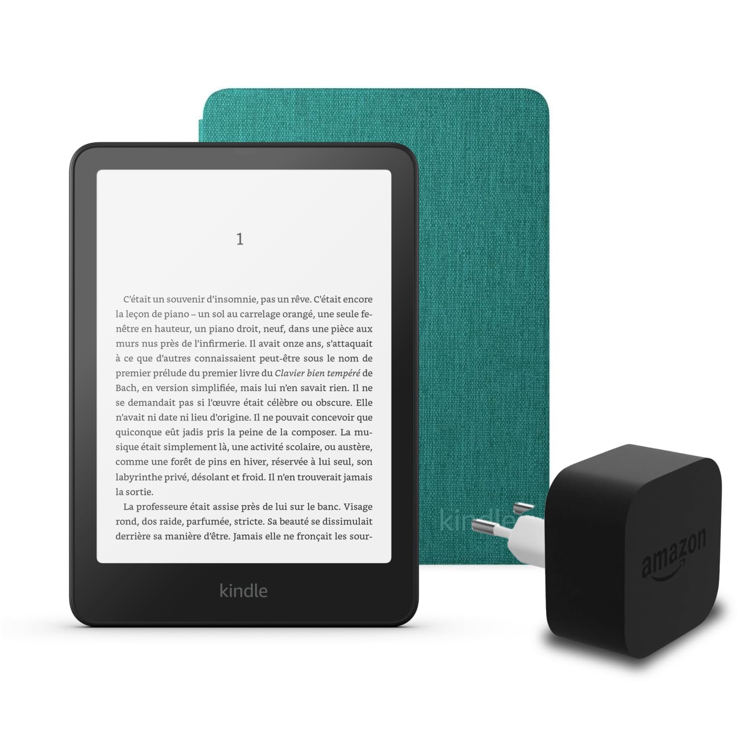 Le dernier Kindle Paperwhite (version 2024) 16 GB sans publicité, une housse en tissu Amazon et un adaptateur secteur Amazon Powerfast 9 W. - Image 1
