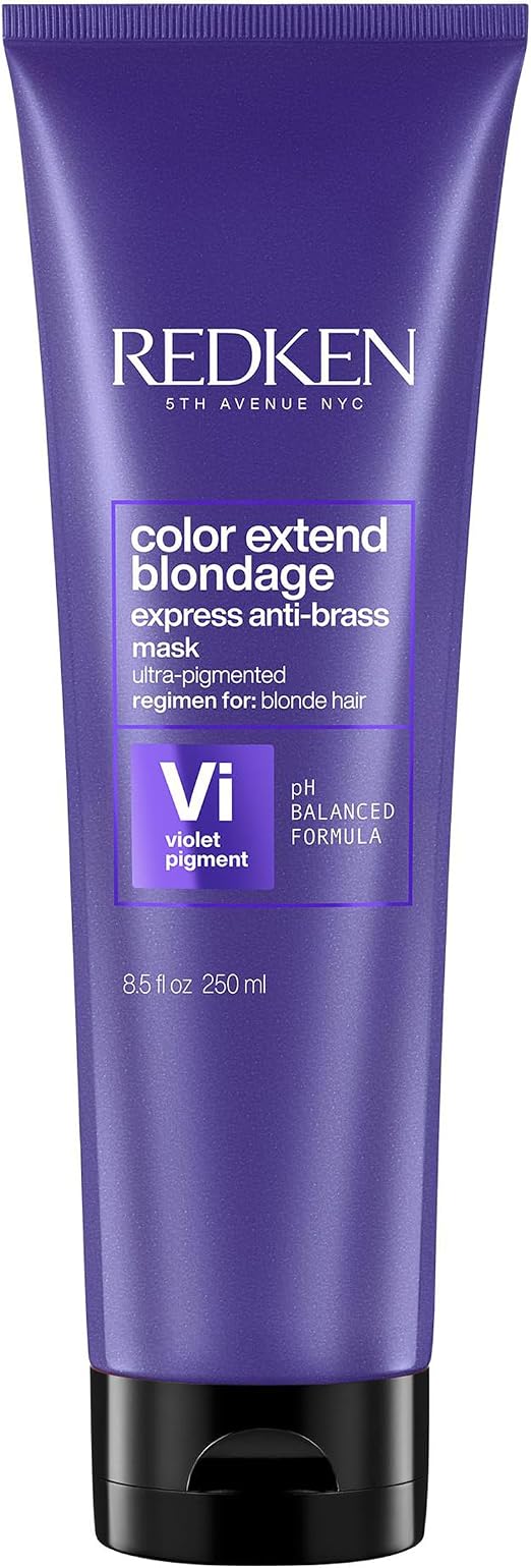 REDKEN - Express Neutralizing Violet Mask - Eliminates Copper Reflections - Vegan - Pure Purple Pigments & Citric Acid - Blonde Hair - Color Extend Blondage - 250 ml - Image 1