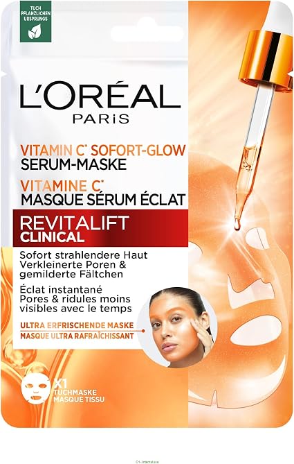 L'Oréal Paris Revitalift Clinical Vitamin C Mask, Radiance, Pores, Fine Lines - Image 1