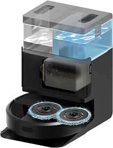 iRobot Roomba Plus 405 Combo Robot + AutoWash - Multifunction Base - Wash and Dry Wipes - LiDAR Clearview - 75 Days Self-Emptying - Double Wash with SmartScrub - Black - Image 1