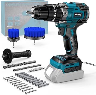 Ecarke Perceuse-visseuse à percussion sans fil pour Makita 18V batterie au lithium,2150 tr/min et 90 Nm de couple, 2 niveaux de réglage, idéale pour percer et visser (batterie et chargeur non inclus) - Image 1