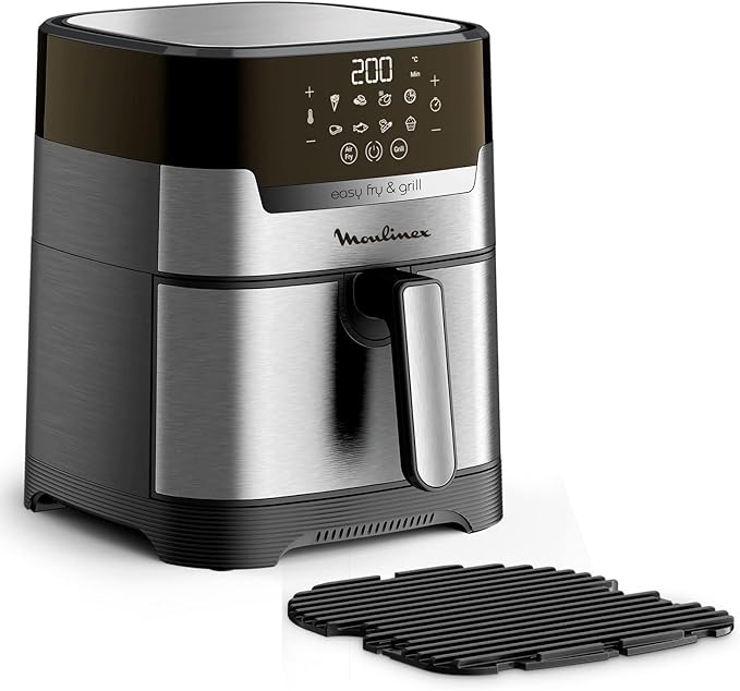 Moulinex Easy Fry & Grill Digital 2-in-1 Oil-Free Fryer + Grill, Capacity 4.2 L, Up to 6 People, 8 Automatic Programs, Temperature Adjustable, Digital Timer, Air Fryer EZ505D10 - Image 1