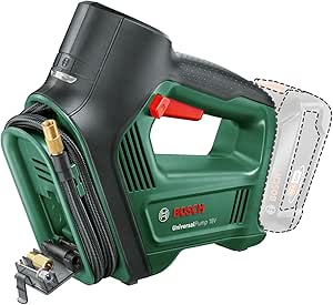 Bosch UniversalPump 18V Electric Air Pump and Air Compressor (without Battery, 18 Volt System, for Car, Motorcycle and Bike Tyres, 150 PSI, 10.3 Bars, Carton Packaging) - Image 1