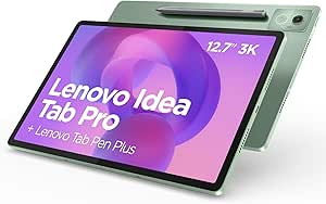 Lenovo Idea Tab Pro Tablet | 12.7" 3K Display | MediaTek Dimensity 8300 | 8GB RAM | 256GB eMMC | Android 14 | Seafoam Green | Stylus Plus Included - Image 1