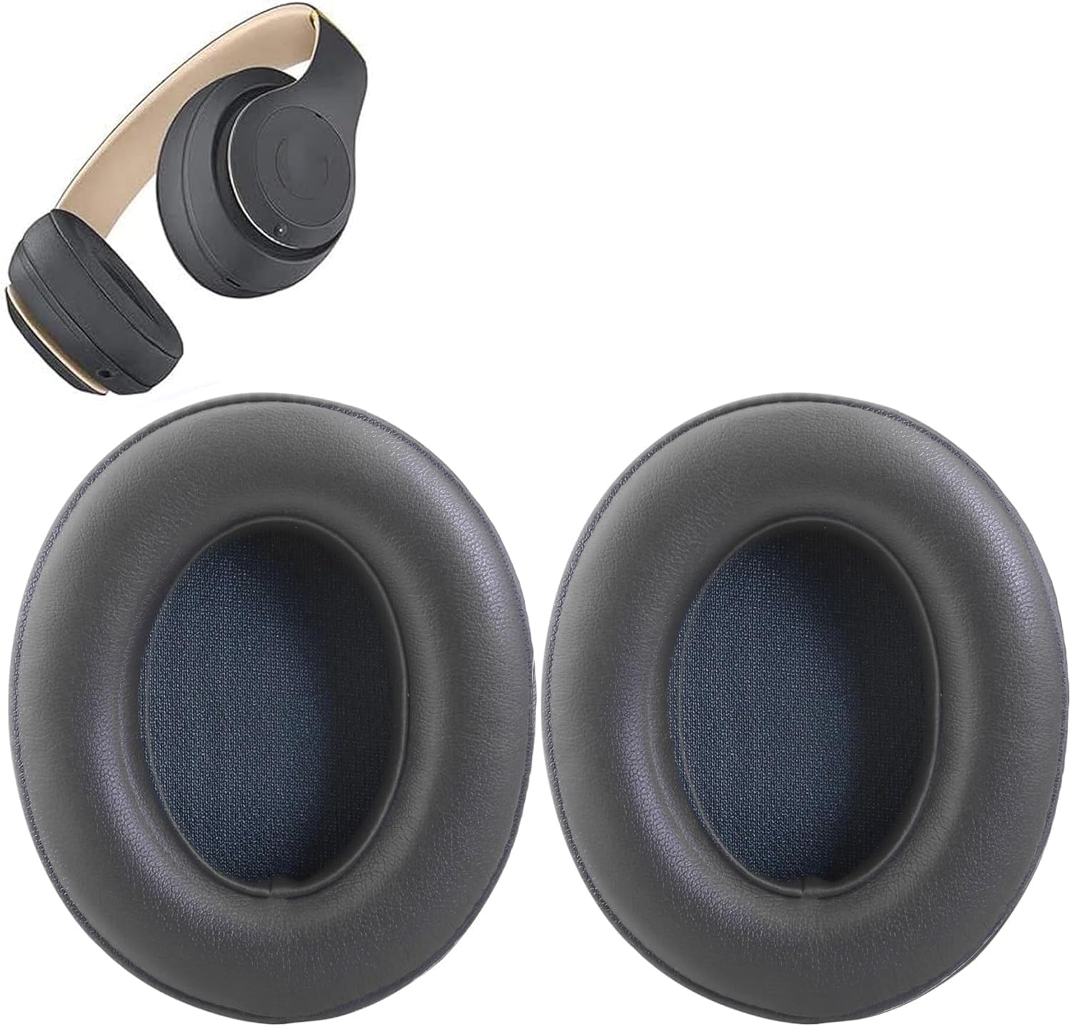 Studio 3-Pack Replacement Earpads for Beats Studio 2 & Studio 3 Headphones Wired & Wireless, Studio 3.0 2.0 Memory Foam Earpads with Soft Protein Leather Replacement Parts - Ombre Gray - Image 1