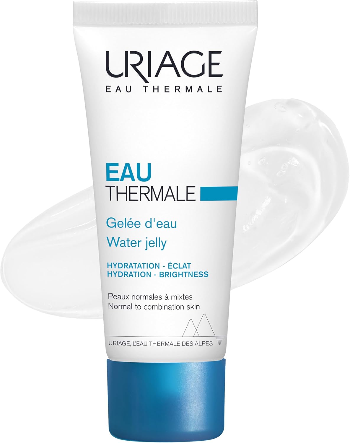 Uriage Eau Thermale Gelée d'Eau pour le Visage - Acide Hyaluronique - Hydratation Intense et Eclat pendant 24H - Gel Frais, Léger - Peau Normale à Mixte - Effet Rafraîchissant - Non Comédogène - 40ml - Image 1