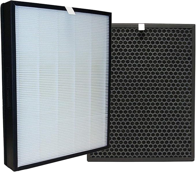 Replacement kit with activated carbon filter and HEPA filter, with FY3432/10 and FY3433/10 filters, compatible with Philips air purifier AC3256/60 - Image 1