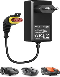28V 1.3A Mains Adapter Compatible with Husqvarna Automower 105, 310, 315, 315X, 305, 310 Mark II, 315 Mark II Lawnmower, Robotic Mower, for Gardena R50Li, R40Li, R45Li, R70Li - Image 1