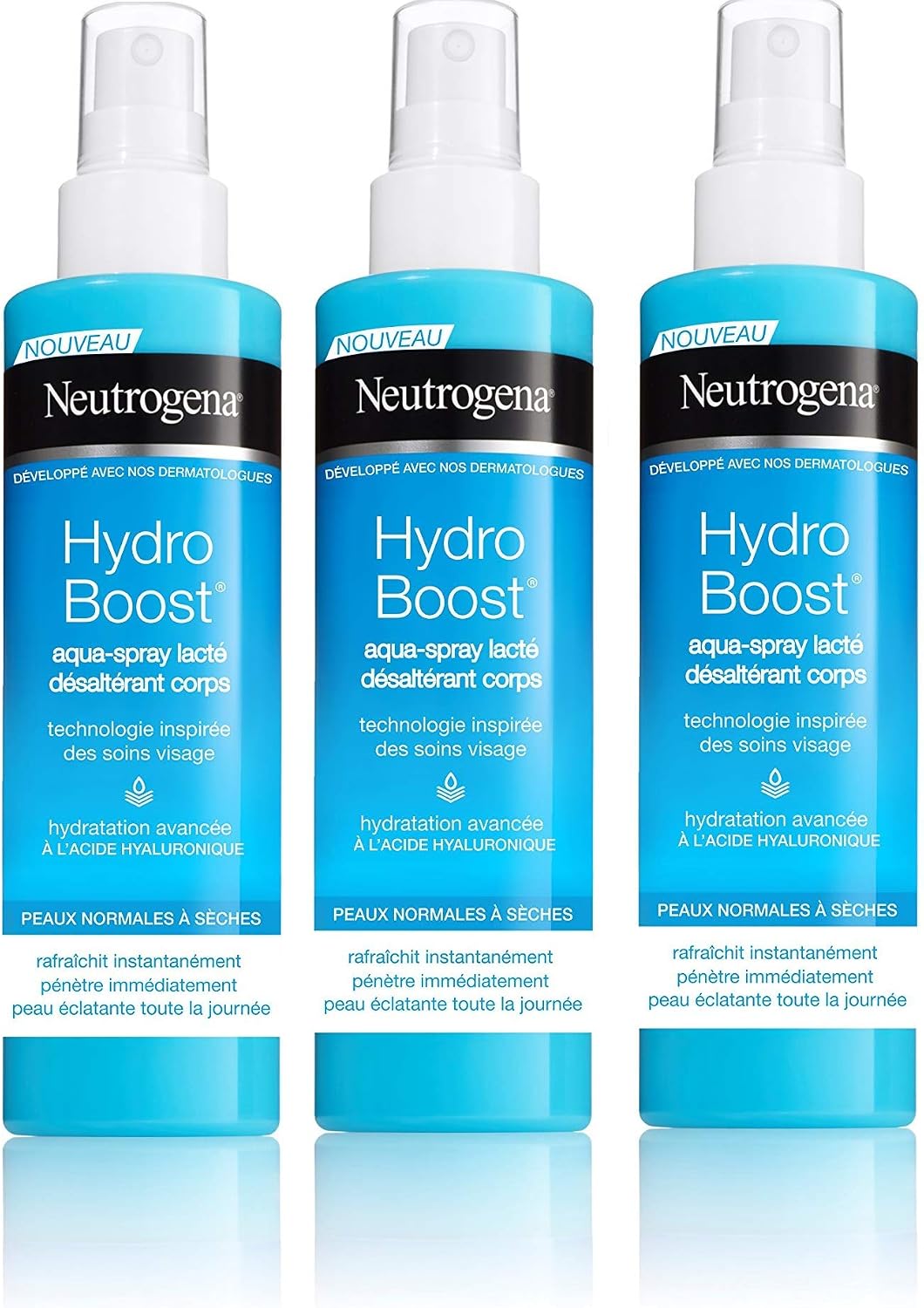 Neutrogena Hydro Boost Aqua-Spray Lacté Désaltérant Corps – Spray hydratant corps - Lot de 3 - Image 1