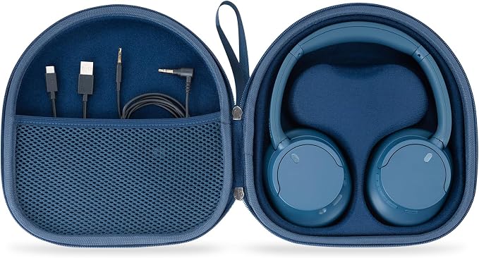 Case Compatible with JBL Tune JBL Tune 720 BT 770 NC 760 NC and Sony WH-CH720N WH-1000XM4 Wireless Bluetooth Headphones Travel Case with Removable Inner Compartment (Dark Blue) - Image 1