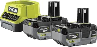 RC18120-240X Battery Kit RB1840X Charger 18V ONE+ 2 x 4.0Ah - Image 1