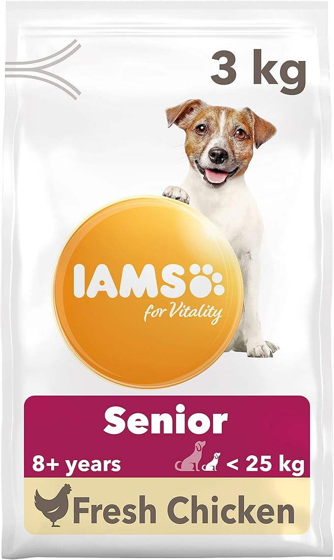 Iams - Dry food for adult and senior dogs - From 7 years old - Chicken - 3 kg -1 piece - Image 1