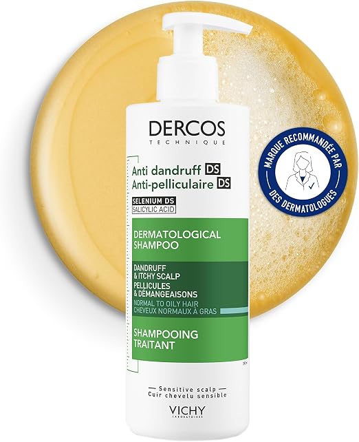 Vichy, Dercos, DS Anti-Dandruff Shampoo, Dandruff & Itching, Normal to Oily Hair, 390 ml - Image 1