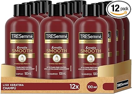 TRESemmé Keratin Smooth Conditioner Shampoo Pack of 12 x 100 ml - Image 1