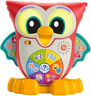 Fisher-Price Jouet Linkimals Élisabeth la Chouette Interactive, Jouet 18 Mois Fille et Garçon|Robot D'éveil 4 en 1 avec Lumières Multicolores, Chansons, Phrases et Mélodies | Version Française HJM69 - Image 1