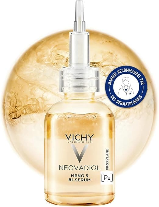 Vichy, Neovadiol, Meno 5 Bi-Serum, Redensifying & Nourishing, Enriched with Vichy Volcanic Water & Proxylan, For Mature Skin, 30 ml