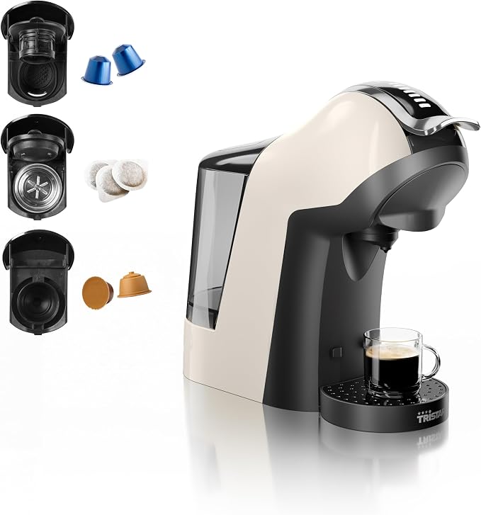 Tristar 3-in-1 Multi-Capsule Coffee Machine - Compatible with Nespresso Capsules, Dolce Gusto, ESE Pods - 19 Bar - BPA Free - CM-2301 - Image 1