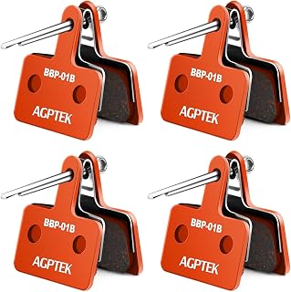 AGPTEK 4 Paires Plaquettes de Frein Vélo à Disque, Bicyclette Patins de Frein Semi-Métalliques pour Shimano TRP Tektro Deore M575 M525 M515 T675 M505 B01S C501 M495 M486 M485 - Image 1