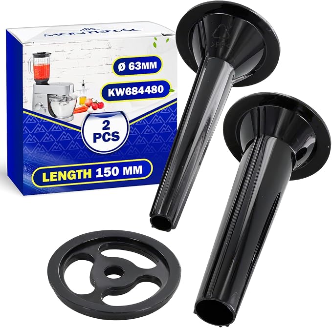 MONTERAL Meat Grinder Sausage Filler Set with Original Code KW684480 for Kenwood 2 Pieces 10 Year Warranty - Image 1