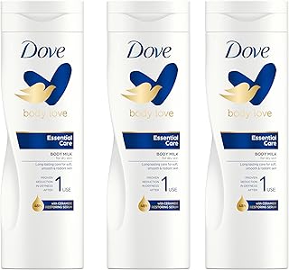 Dove Body Love Lotion Corporelle pour une peau enrichie et hydratée dès la première utilisation Essential Care hydratant avec glycérine 400 ml lot de 3 - Image 1