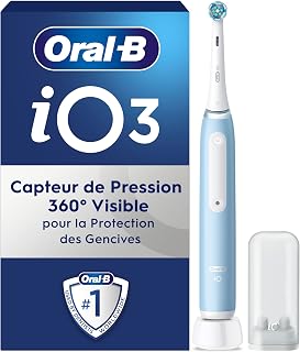 Oral-B iO 3 Brosse à Dents Électrique, Bleue, 1 Porte-Brossettes - Image 1