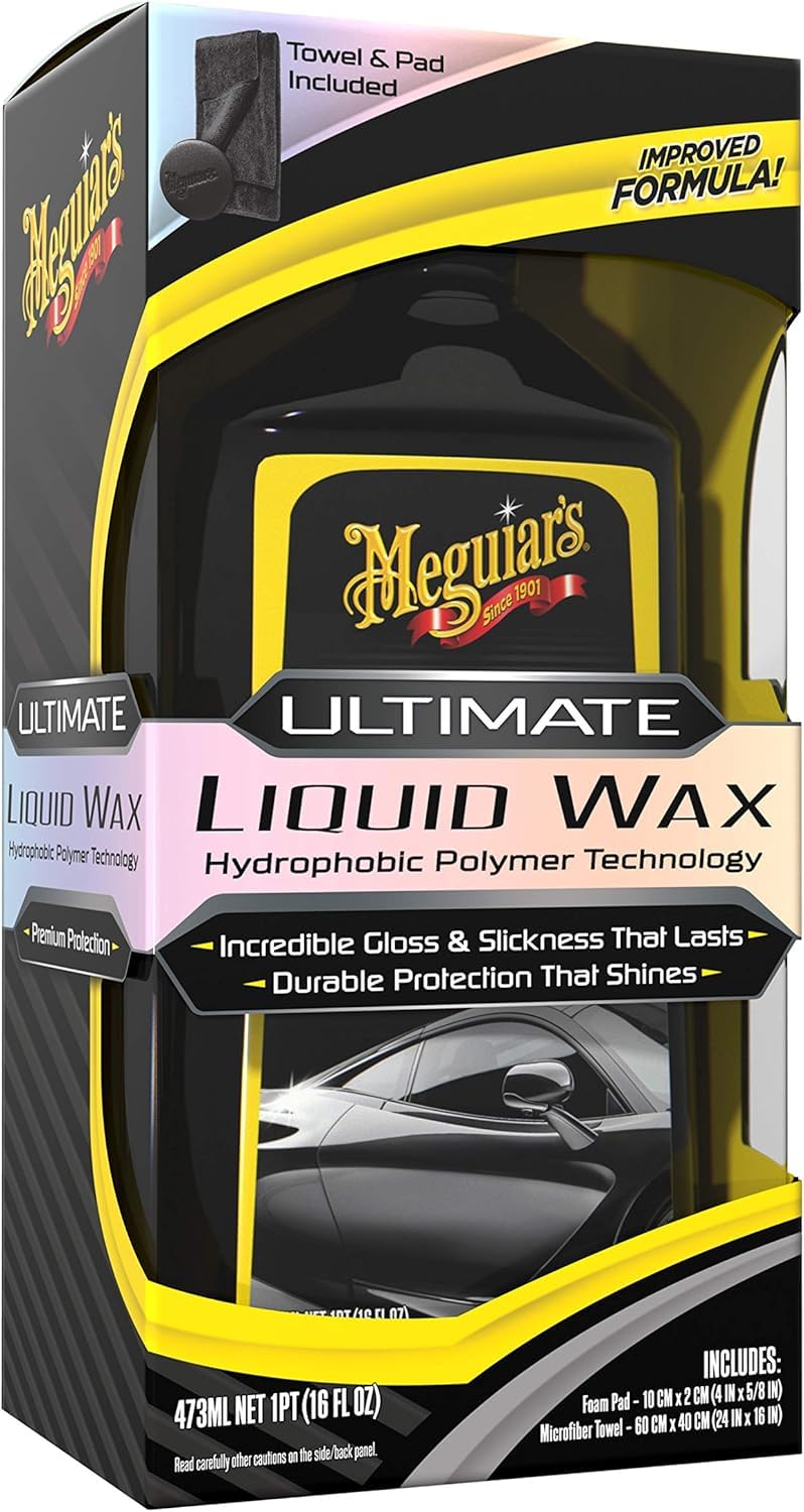 Meguiar's G210516EU Ultimate Liquid Wax 473ml Easy to Apply, Superior Protection and Shine for Cars - Image 1