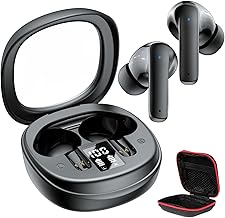 Wireless Bluetooth Earphones for Samsung A16 A17 A35 A55 A54 Pixel 8a 9a, Bluetooth 5.3 Headphones with ENC Noise Reduction Mic LED HiFI Stereo Sound 50H Duration Reading USB-C Fast Charging for iPhone 16e 17 - Image 1