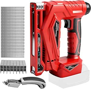 Electric stapler for Milwaukee 18 V batteries (without battery), brushless 2-in-1 combining stapler and nailing with 1000 x 10 mm Staples and 1000 x 14 mm nails, blow by blow or burst mode - Image 1