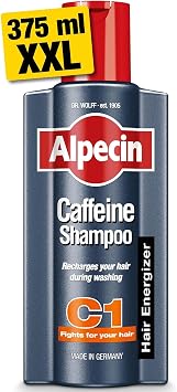 Alpecin Caffeine Shampoo C1 375ml | Prevents & Reduces Hair Loss | Natural Hair Growth Shampoo For Men - Image 1