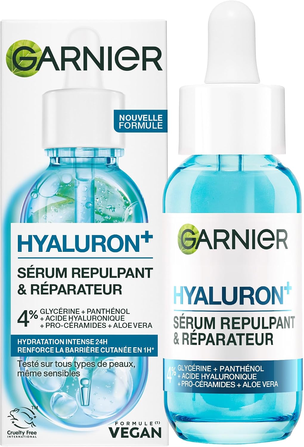 Garnier SkinActive - Sérum Gel Repulpant Hyaluronic Aloe - Soin Enrichi en Acide Hyaluronique et Aloe Vera - Pour Tous Types de Peaux - 30 ml - Image 1