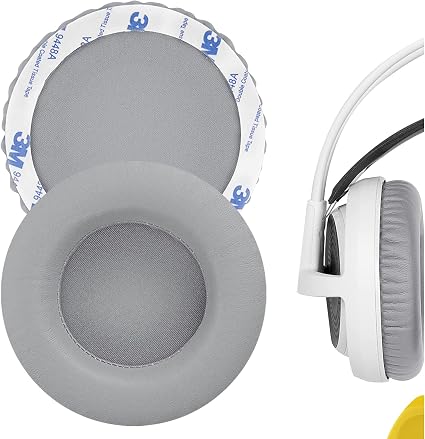 Geekria Ear Pads for Steelseries Siberia V1, Siberia V2, Siberia v3 Prism Gaming Headphones/Replacement Ear Pad/Ear Pad/Ear Pad/Pads Repair Parts (Gray) - Image 1