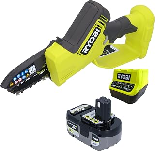 RYOBI - Élagueur à main 18V - Brushless/moteur sans charbons - guide 10 cm - 6 m/s - tendeur sans outil - 1 batterie lithium+ 18V 2,0 Ah et 1 chargeur 1,5 A - RY18PSX10A-120 - Image 1