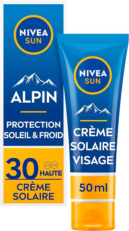 NIVEA Sun Alpine Face Sunscreen SPF 30 (1 x 50 ml), Moisturising Winter Sun Protection, Anti-UVA/UVB Sunscreen for All Skin Types - Image 1
