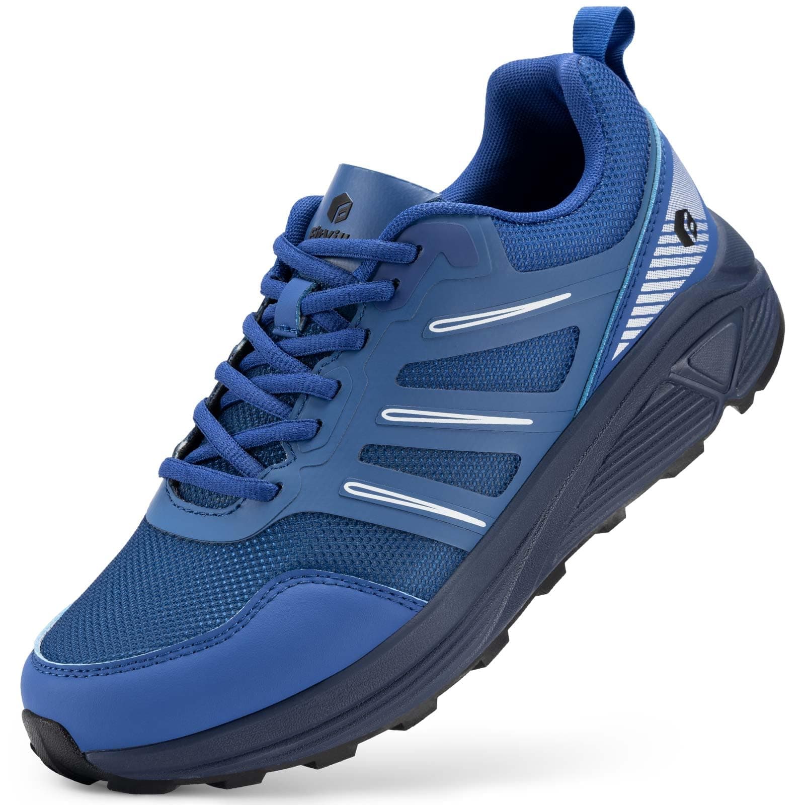 FitVille Men's Extra Wide Trail Shoes for Trekking Non-Slip Outdoor Running Trainers