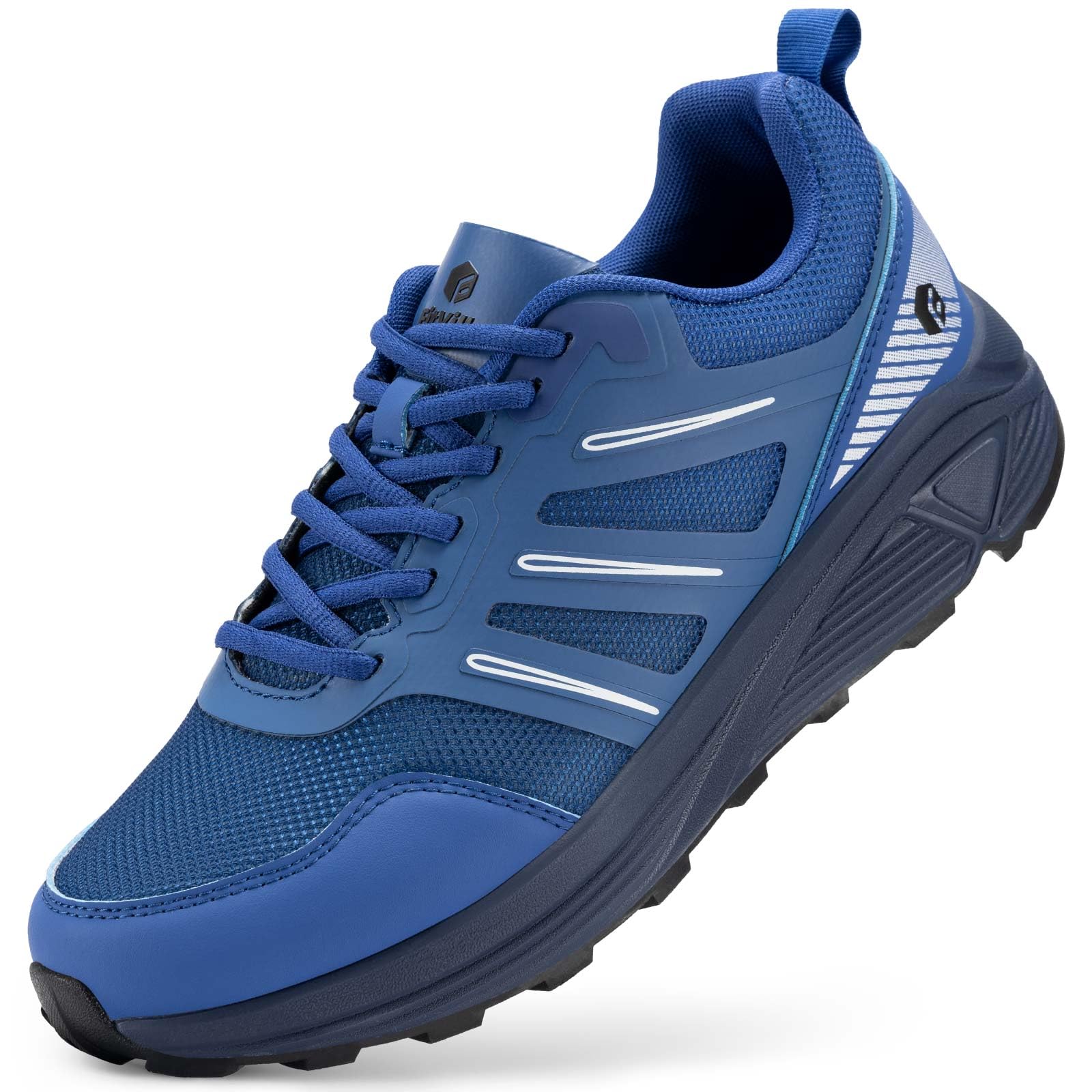 FitVille Men's Extra Wide Trail Shoes for Trekking Non-Slip Outdoor Running Trainers - Image 1