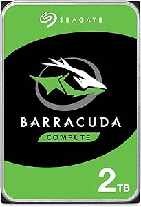 Seagate BarraCuda 2TB Internal HDD 3.5 Inch SATA 6Gb/s 7200RPM 256MB Cache for Desktop PC Easy Open Rescue Services (ST2000DMZ08) - Image 1