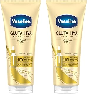 Gluta-Hya Flawless Tone Serum Burst Lotion, Hydrating Body Lotion with Hyaluronic Acid & Glutathione - Rich in Antioxidants for a Unified and Radiant Complexion - 2 x 200ml - Image 1