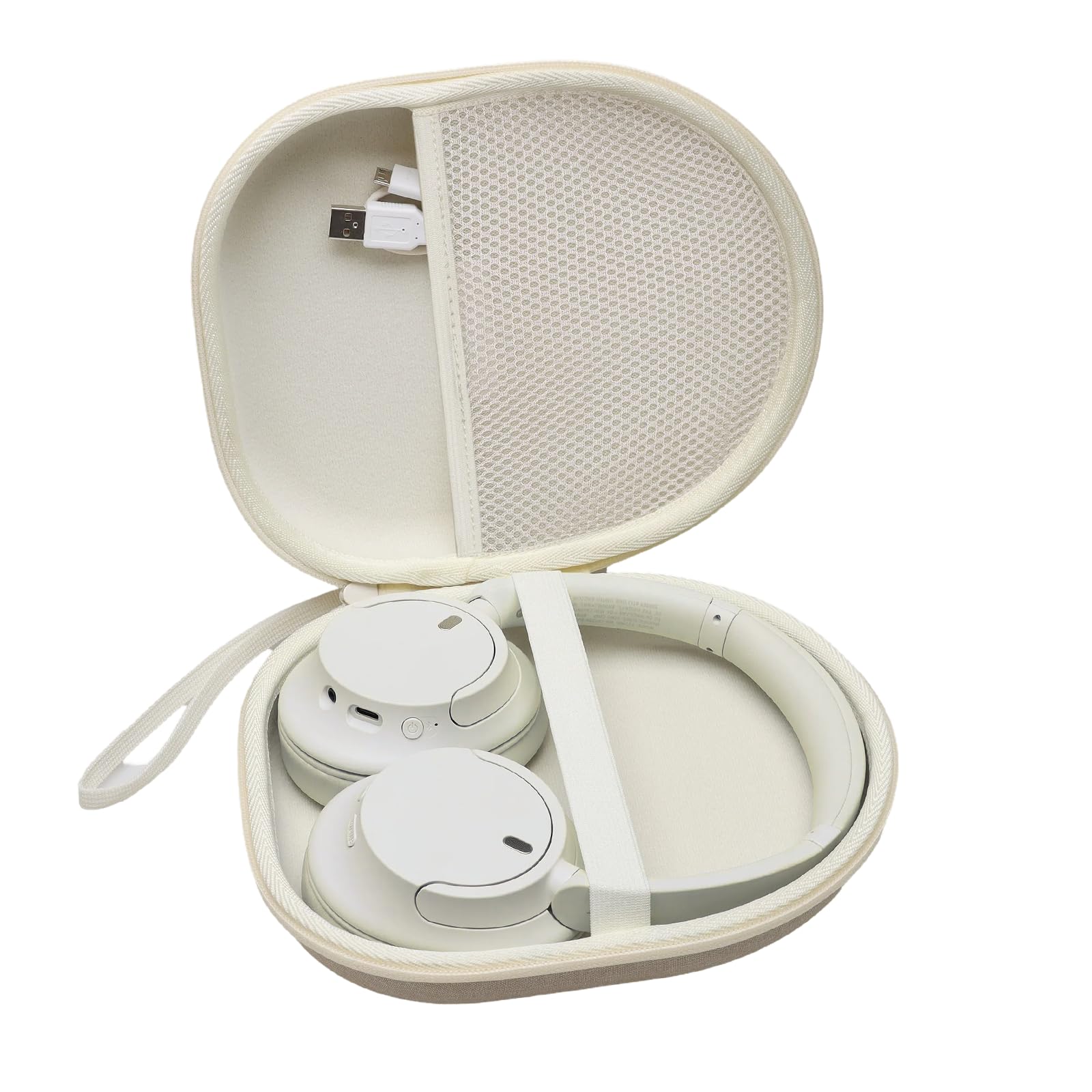 XANAD Sony WH-CH720N Wireless Bluetooth Headset Case for Sony WH-CH720N Beige - Image 1