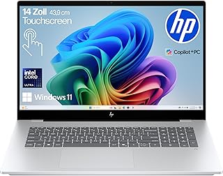 OmniBook 7 Next Gen AI PC, Copilot+ PC, écran tactile FHD 17,3", Intel Core Ultra 7 256V (47 Tops), RAM 16 Go LPDDR5x, SSD 1 To PCIe Gen4, Intel Arc 140 V GPU, QWERTZ, Windows 11, Argent - Image 1