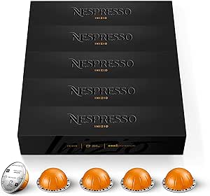 Nespresso Vertuo Inizio Coffee Capsules Intensity 4 for Gran Lungo 150 ml (5 Packs of 10) - Image 1