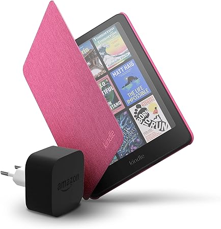 Amazon Kindle Colorsoft 16 GB + Amazon Rasberry Fabric Cover + Amazon Powerfast 9W Power Adapter - Image 1