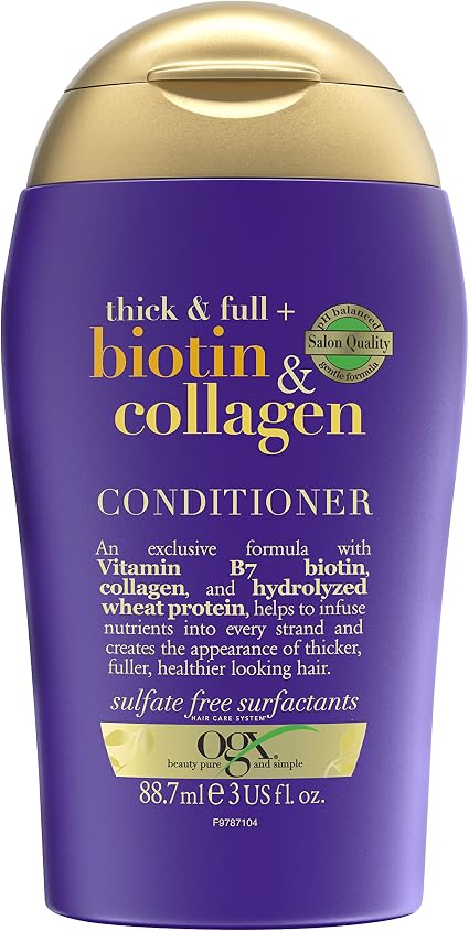 OGX Thick & Full + Biotine & Collagen Travel Size Conditioner 90ml - Image 1